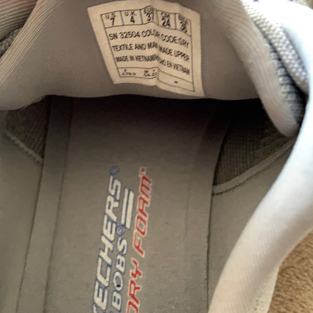 Bobs sport Skechers memory foam; gray and white; brand new; never worn;